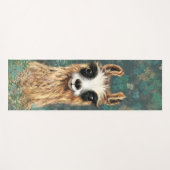 Grappige yogamat met nieuwsgierige Baby Llama (Voorkant (horizontaal))