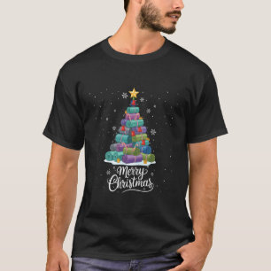 Grappige yogamatten kerstboom lichten Kerstmis voo T-shirt