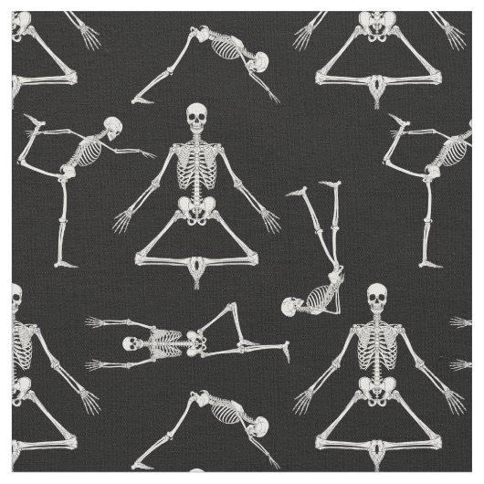 grappige yogaskeletten stof (Close Up)