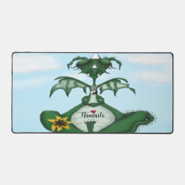 Grappige yogi draak bureaumat