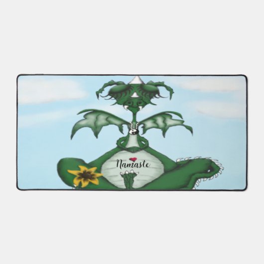 Grappige yogi draak bureaumat (Voorkant)