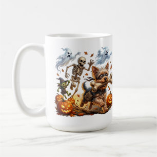 Grappige Yorkie Halloween - De Grote Bot Diefstal Koffiemok