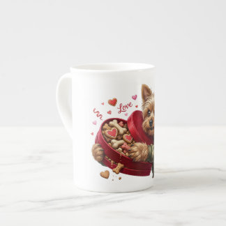 Grappige Yorkie Valentijnsbeker | Aardige Yorkie C Porselein Kop