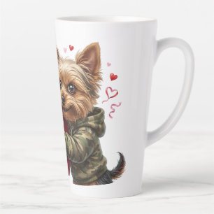 Grappige Yorkie Valentijnsmok Schattig Yorkie Ca Latte Mok