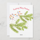 Grappige Yorkshire Terrier heeft de kerstverlichti Feestdagenkaart (Achterkant)