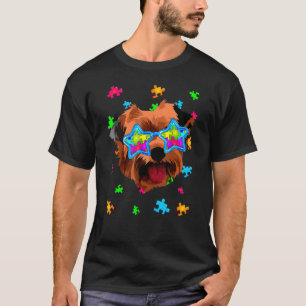 Grappige Yorkshire Terrier Puzzel Autisme Bewustzi T-shirt