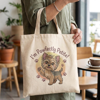 Grappige Yorkshire Terrier Schattige Yorkie Puppy  Tote Bag