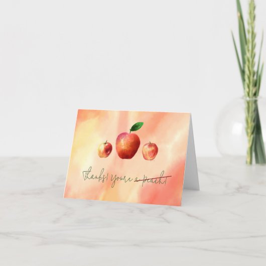 Grappige 'You're a Peach' Crossed Out Kaart met Ap (Voorkant)