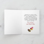 Grappige Yule Bee Vrolijk en Helder Kerstmis Feestdagen Kaart (Binnen)