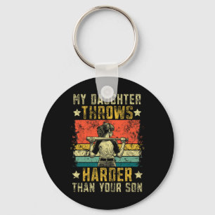 Grappige Zachte Papa Mijn Dochter Gooit Harder Zac Sleutelhanger