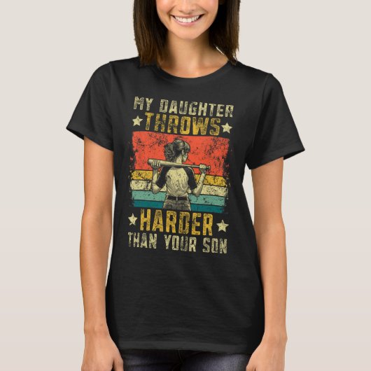 Grappige Zachte Papa Mijn Dochter Gooit Harder Zac T-shirt (Voorkant)
