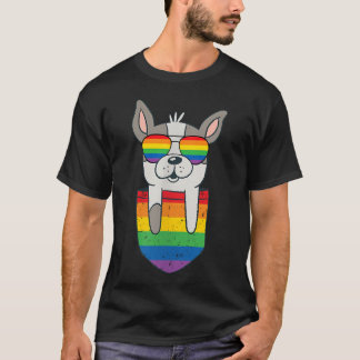 Grappige Zak Schattige Hond Lgbt Dier Regenboog Vl T-shirt