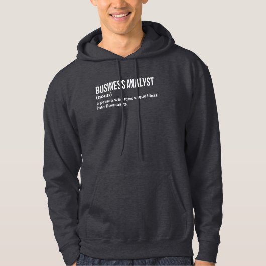 Grappige Zakelijke Analist Definitie Hoodie (Voorkant)
