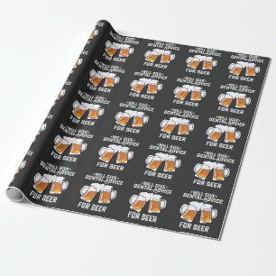 Grappige zal tandheelkundig advies geven voor bier cadeaupapier
