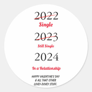 Grappige Zalige Valentijnskaart Ronde Sticker