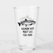 Grappige zalm Vist Mannen grap Glas (Voorkant)