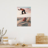 Grappige Zand Zee Schelp Snowboard Collage Poster (Keuken)