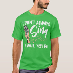 Grappige zanger voor mannen vrouwen karaoke microf t-shirt