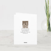 grappige zangeressen op de sneeuwscène kerst feestdagen kaart (Achterkant)