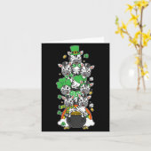 Grappige zebra klaver St. Patrick's Day vrouwen ma Kaart (Gele Bloem)