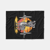 Grappige Zebra Kunst Voor Mannen Vrouwen Kinderen Fleece Deken (Voorkant (Horizontaal))