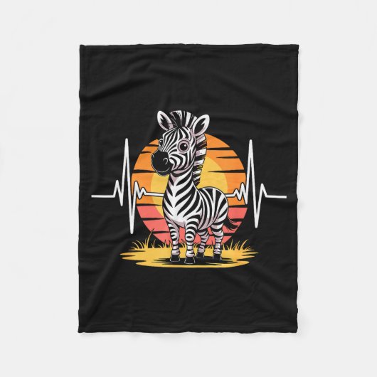 Grappige Zebra Kunst Voor Mannen Vrouwen Kinderen Fleece Deken (Voorkant)