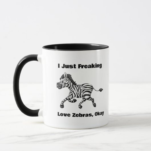 Grappige Zebra Mok, dierenvriend cadeau, Schattige Mok (Links)