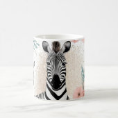 Grappige zebra's en bloemenfantasie koffiemok (Center)