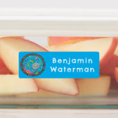 Grappige zee schepsels cartoon gepersonaliseerd labels (Aangebracht)