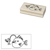 Grappige Zeeduivel Selfie Rubberstempel (Gestempeld)