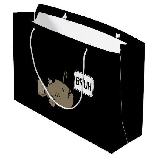 Grappige zeeduivel zegt Bruh Groot Cadeauzakje (Achterkant Gekanteld)