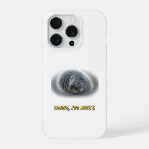 Grappige Zeehond Man Ik Ben Bezig iPhone 15 Pro Ho Case