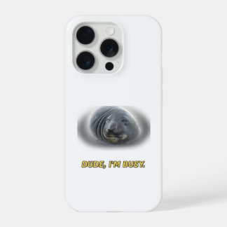 Grappige Zeehond Man In Busy iPhone 15 Pro Hoesje