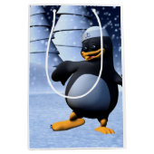 Grappige Zeeman Pinguïn Dansen Medium Cadeauzakje (Voorkant)