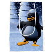Grappige Zeeman Pinguïn Dansen Medium Cadeauzakje (Achterkant)