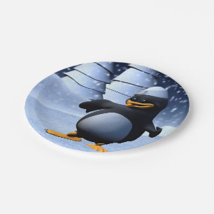 Grappige Zeeman Pinguïn Dansen Papieren Bordje