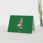Grappige Zeemeermin Kerstvakantie Kaart (Achterkant)