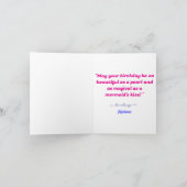 GRAPPIGE ZEEMEERMIN THEMA KINDEREN VERJAARDAGSTAAR KAART (Binnen)