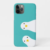 Grappige zeemeeuwen illustratie turquoise Case-Mate iPhone case (Achterkant)