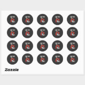 Grappige Zeg Nee tegen Pot met Krab Kreeft Ronde Sticker (Vel)