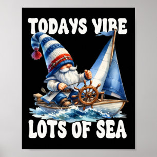 Grappige Zeil Dwerg Boot Kapitein Voor Zeiler En Z Poster