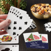 Grappige Zeilende Kerstmis Pokerkaarten (Insitu)