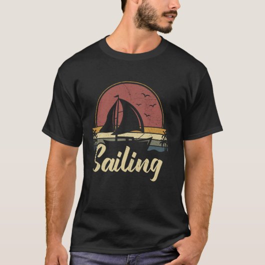 Grappige zeilliefhebber zeilboot Boating Sailo T-shirt (Voorkant)