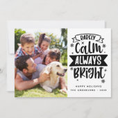 Grappige Zelden Kalm Altijd Helder Foto Feestdagenkaart (Voorkant)