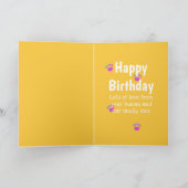 Grappige zelfgemaakte verjaardagskaart voor katten kaart (Binnen)