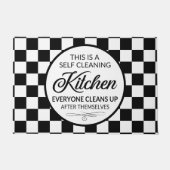 grappige zelfreinigende keukenwoordkunst deurmat (Voorkant)