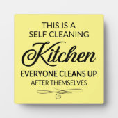 grappige zelfreinigende keukenwoordkunst fotoplaat (Voorkant)