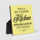 grappige zelfreinigende keukenwoordkunst fotoplaat (Voorkant)