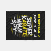 Grappige zelfspot Super Karate Ninja Spion Fleece Deken (Voorkant (Horizontaal))