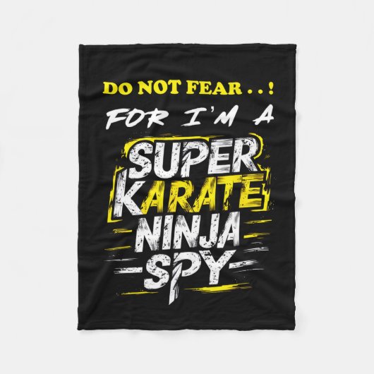 Grappige zelfspot Super Karate Ninja Spion Fleece Deken (Voorkant)